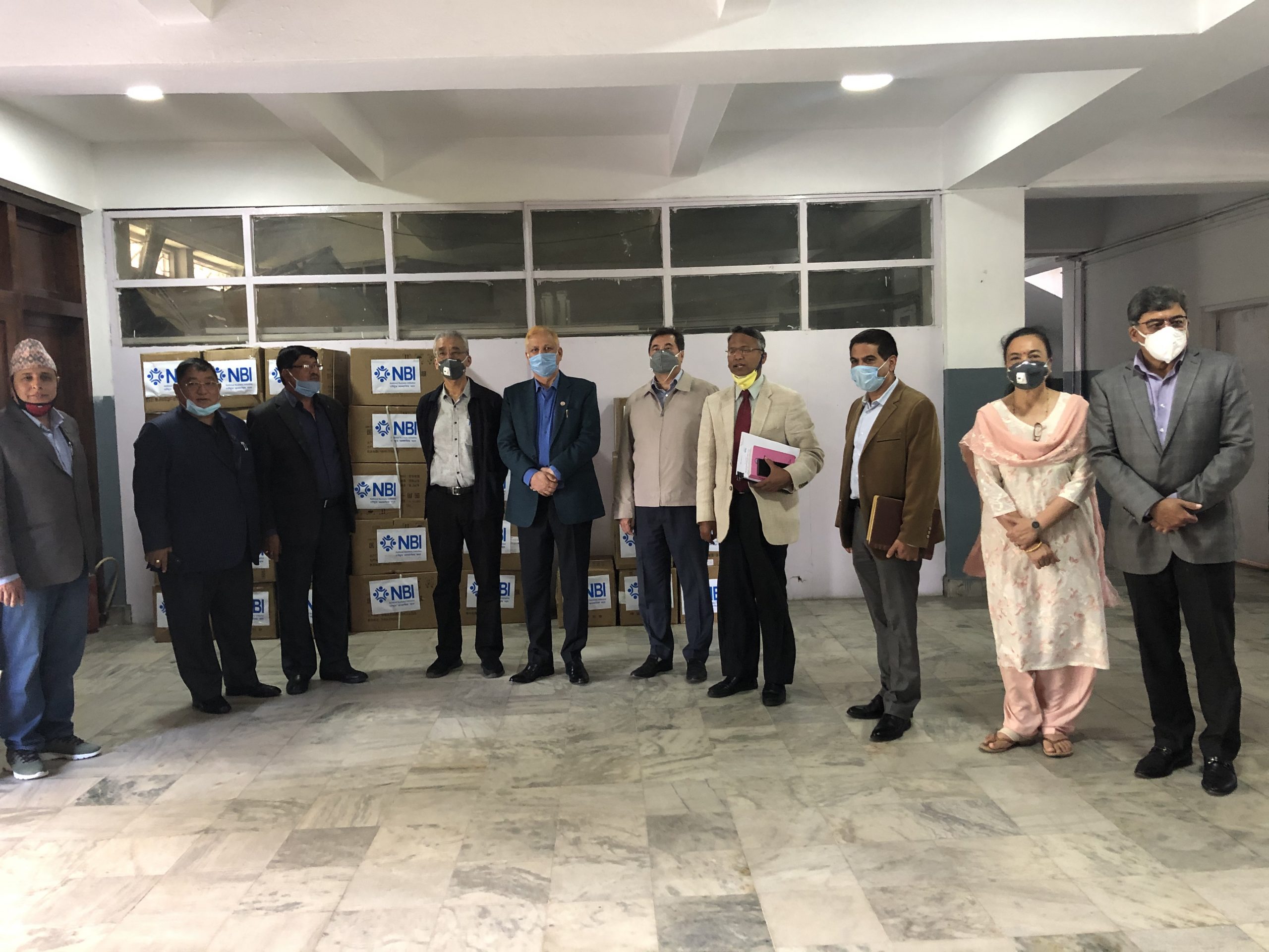 राष्ट्रिय व्यावसायिक पहलले गर्यो ३० लाख बराबरको व्यक्तिगत सुरक्षा सामग्री सहयोग