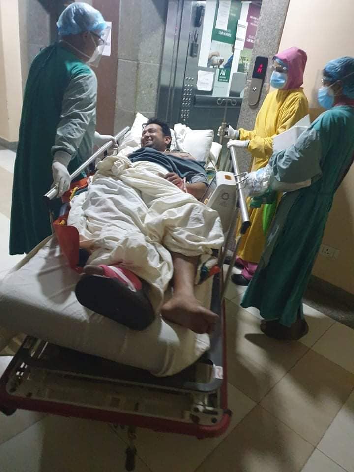 मोटरसाइकल दुर्घटनामा परी घाइते खेलाडी ललित भण्डारीलाई  थप उपचारका लागि काठमाडौं ल्याइयो