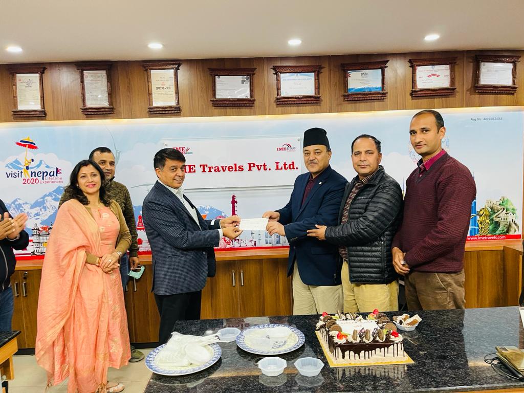 आइएमई ट्राभल्सको २५औँ वार्षिकोत्सव : नाट्टाको भवन निर्माणमा सहयोग र ग्राहकलाई प्याकेज