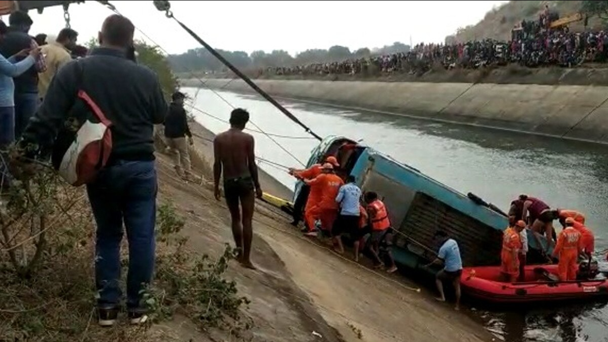 मध्यप्रदेशमा बस दुर्घटना हुँदा २५ जनाको मृत्यु
