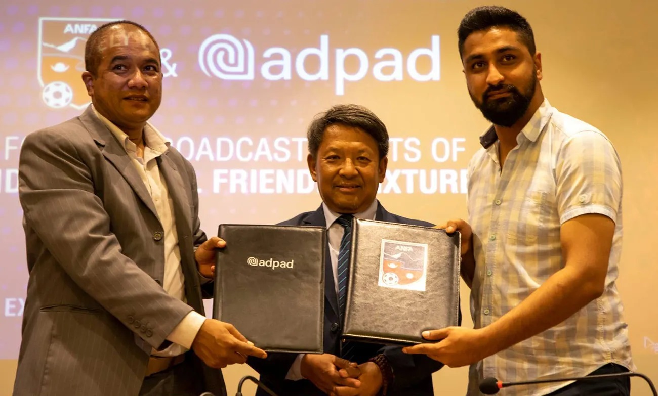  नेपाल र भारतबीचको अन्तर्राष्ट्रिय मैत्रीपूर्ण फुटबल खेलको प्रत्यक्ष प्रसारणको अधिकार एडप्याडलाई