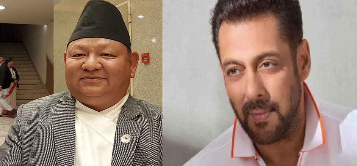 मन्त्री आले र सलमान खानबीच भिडियो संवाद हुँदै