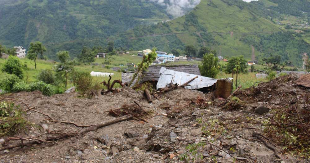 म्याग्दीमा पहिरोले घर बगाउँदा दुईजनाको मृत्यु