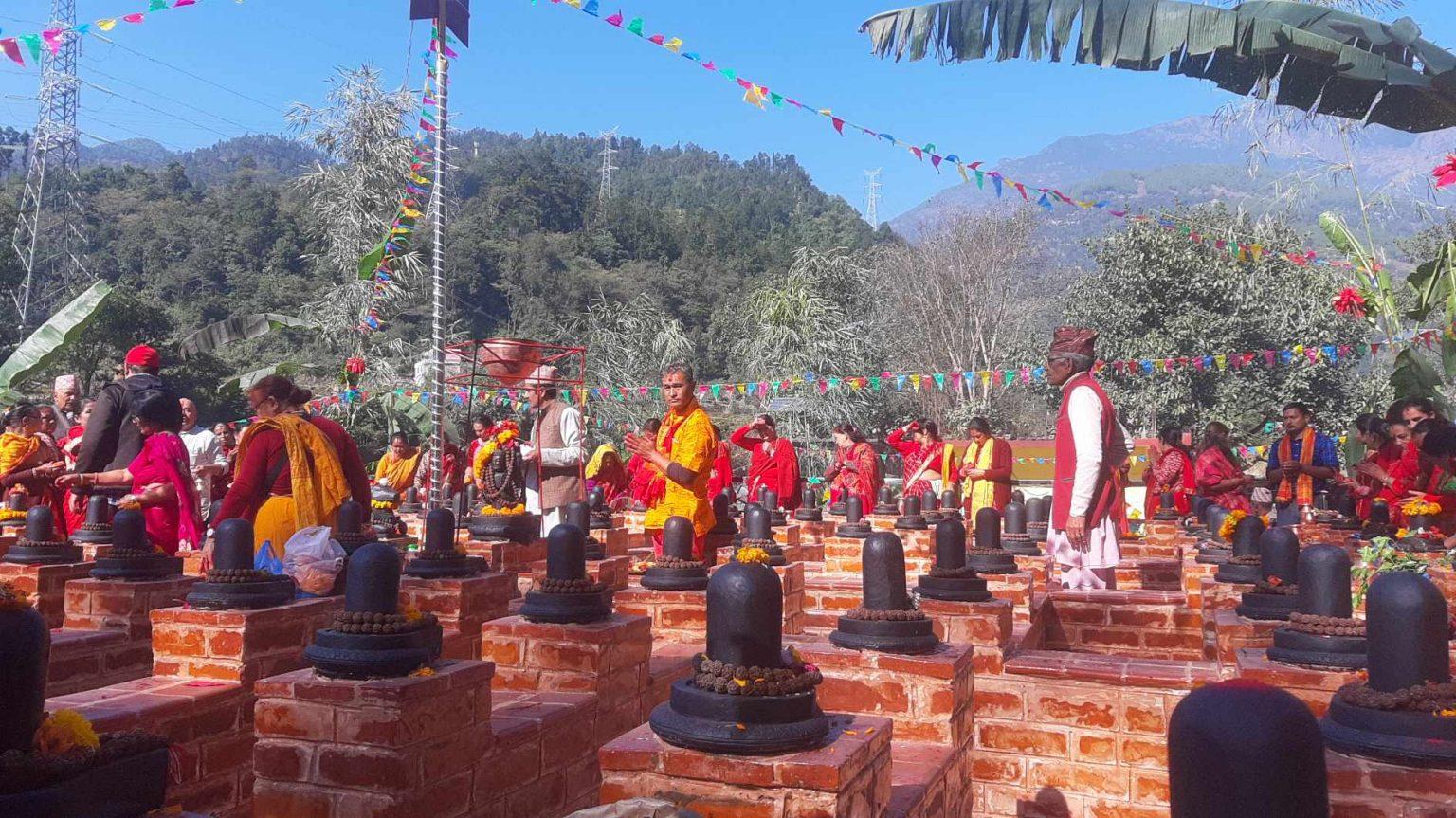 रसुवाको उत्तरगया धाम परिसरमा १०८ शिवलिंग स्थापना