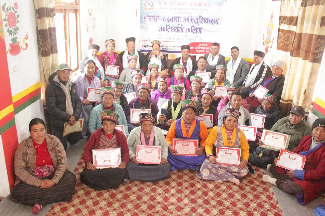 रसुवाको आमाछोदिङ्मोमा तिनदिने घरबास ब्यबस्थापन तालिम सम्पन्न