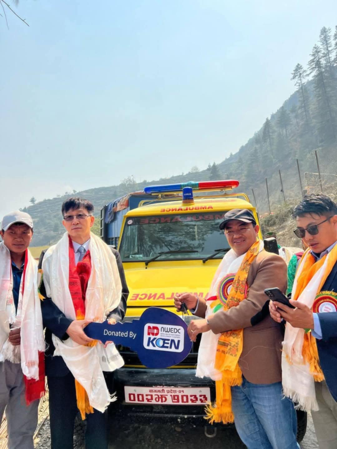 माथिल्लो त्रिशूली-१ जलविद्युत आयोजना द्वारा एम्बुलेन्स हस्तान्तरण