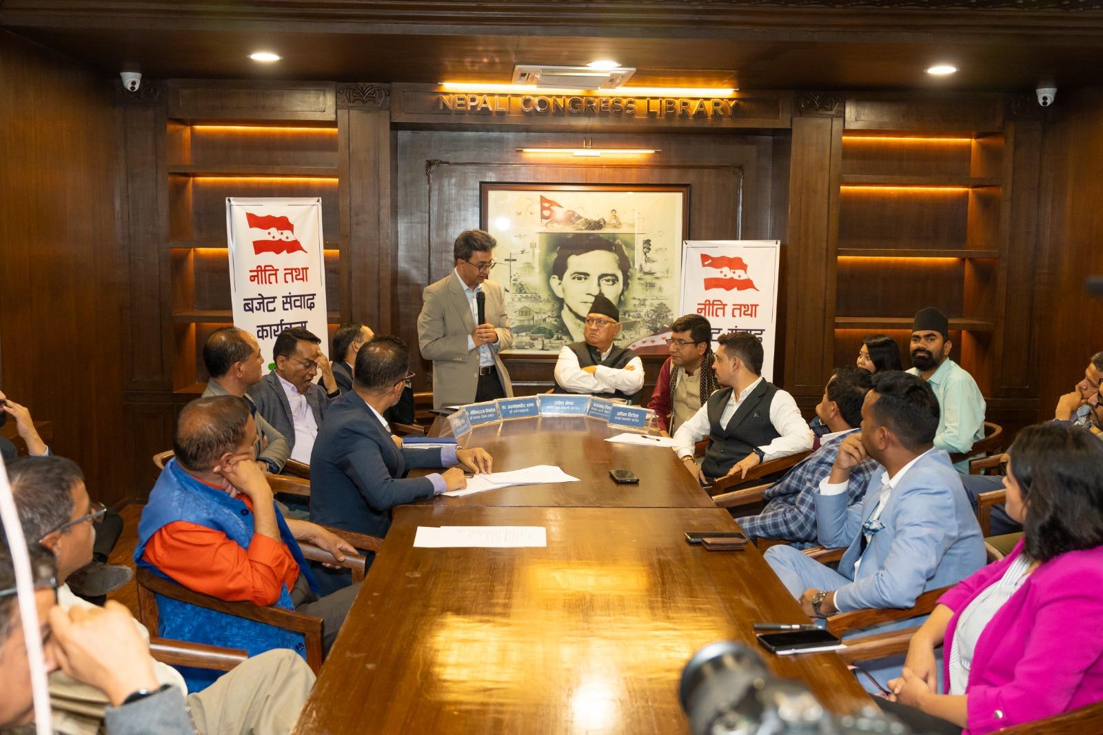 काँग्रेस केन्द्रीय कार्यालयमा “नीति तथा बजेट संवाद कार्यक्रम” सम्पन्न