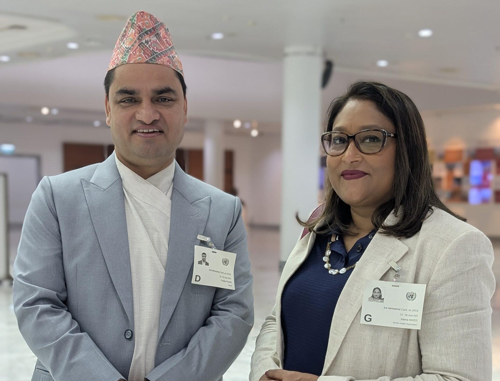 स्वास्थ्य मन्त्री पौडेल र विश्व स्वास्थ्य संगठन क्षेत्रीय निर्देशक वाजेदबीच वार्ता