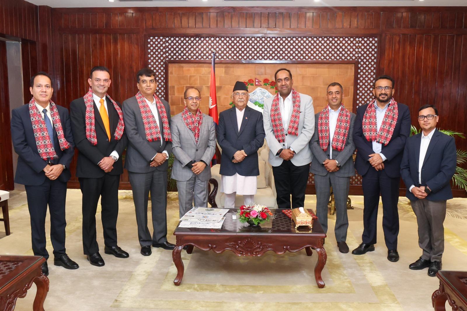 नवनिर्वाचित सिएनआई पदाधिकारी–प्रधानमन्त्री छलफल, देशलाई औद्योगिकरणमा लैजानुपर्नेमा जोड