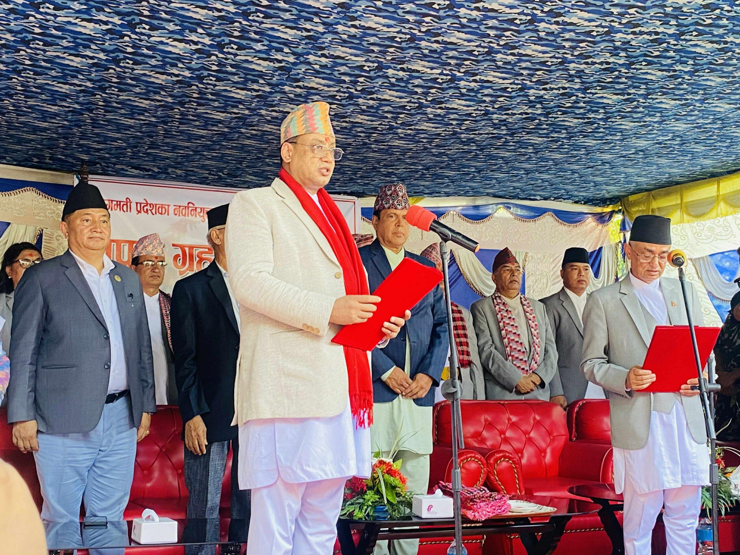 नवनियुक्त मुख्यमन्त्री बानियाँले लिए पद तथा गोपनीयताको शपथ