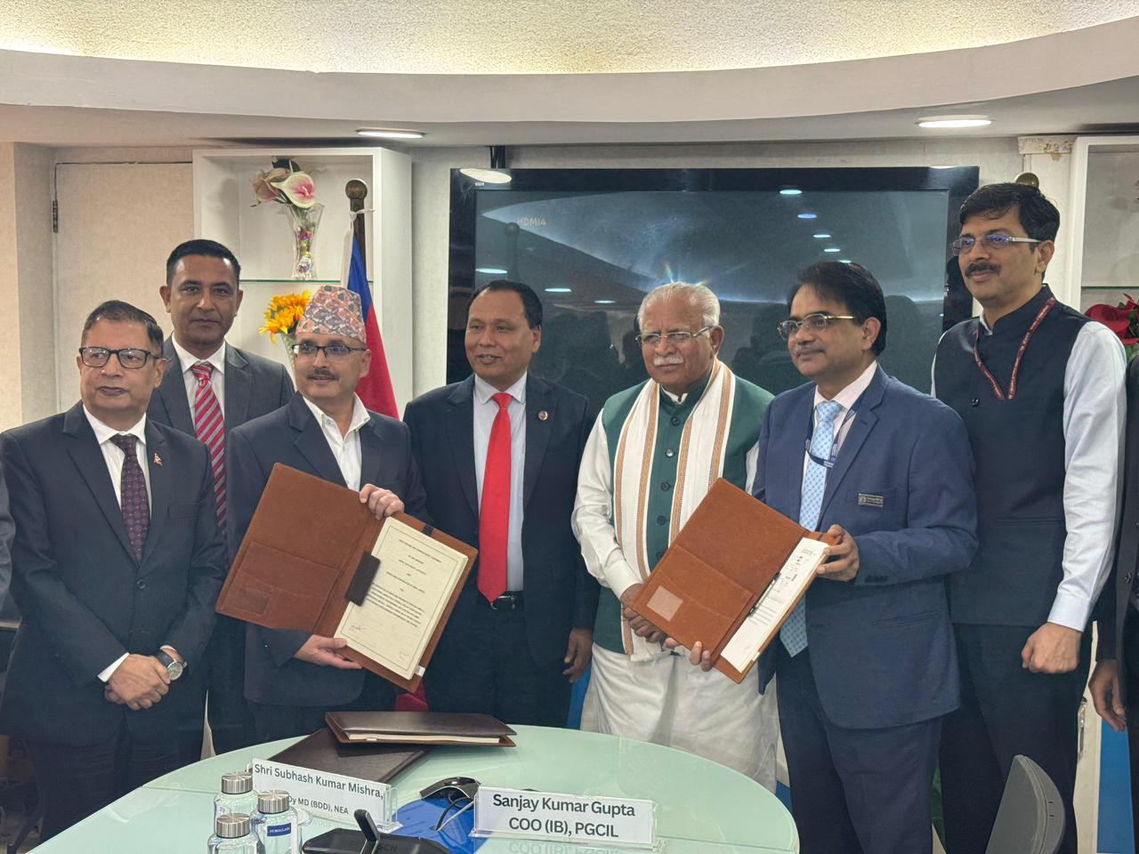 इनरुवा—पूर्णिया र लम्की—बरेली अन्तरदेशीय प्रसारण लाइन निर्माण सम्झौतामा हस्ताक्षर
