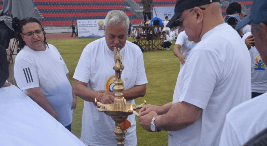 अन्तर्राष्ट्रिय योग दिवसको अवसरमा पोखरामा योगाभ्यास कार्यक्रम